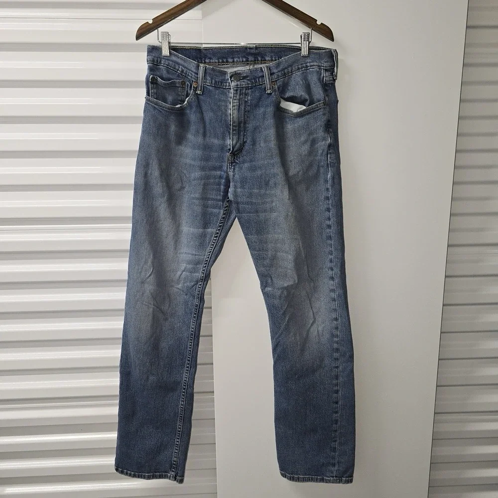 Levi's 559 Relaxed Straight Jeans Men's 34x31 Light Wash Denim Red Tab
